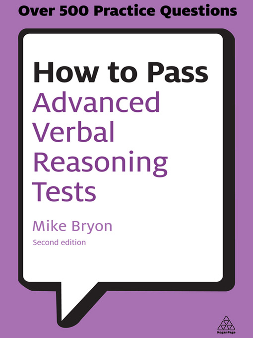 Title details for How to Pass Advanced Verbal Reasoning Tests by Mike Bryon - Available